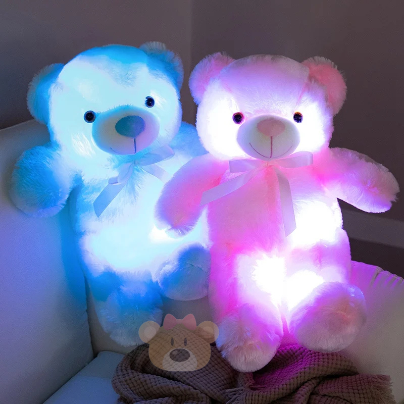 Urso de Pelúcia com Luzes LED – Ilumine Seus Momentos com Fofura e Magia!